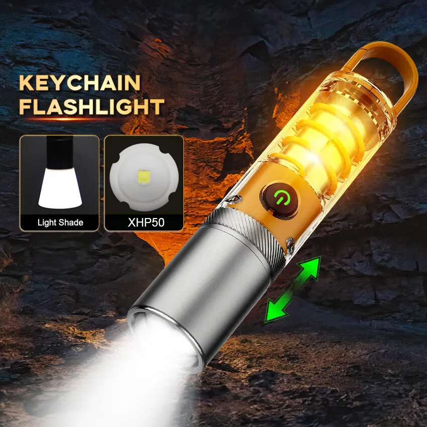 New Design Soft tungsten wire flashlight torch light powerful rechargeable battery EDC small hunting led flashlight camping