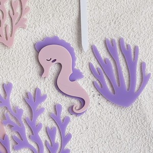 Honey And Sweetness Acrylic Cake Decorations Ocean Theme <b>DIY</b> <b>Kit</b> For Birthday Party Cake Toppers - Product Image 2