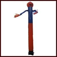 Danseur gonflable d'Halloween Tête de Citrouille 5m Orange Bleu, Tube Publicitaire pour Publicité en Magasin et Décoration d'Événements Extérieurs