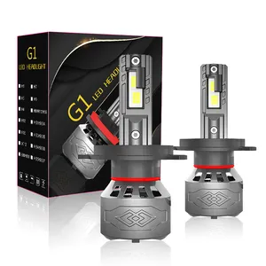 Lampu depan LED Aksesori Mobil G1 5000 Lumen lampu depan suku cadang mobil 9007 H1 H11 H4 lampu otomatis lampu Laser Led