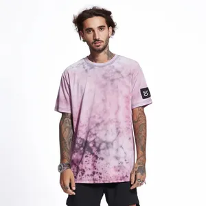 Custom Men's Oversized Acid Wash T-Shirt 100% Cotton Featuring Vintage Stone Acid Wash Design breathable knitted material