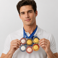 Médailles et trophées sur mesure Plaqué or argent Moulage en alliage de zinc bon marché Médailles de football sportif en métal et bronze sur mesure