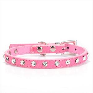 Collar de Perro de PU Suave con Pedrería, Diseño Moderno y Elegante, Ajustable para Mascotas Pequeñas - Product Image 4
