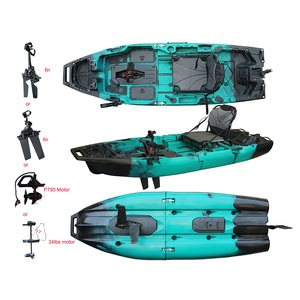 Kayak modulaire monoplace à pédales, pour la pêche et le camping, deux sections, en HDPE rotomoulé, pliable, léger, une place - Product Image 1