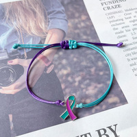 Bijoux Suxuan Bracelet de prévention du suicide Bracelet à ruban réglable Sensibilisation anti-dvt Bracelet de charité Vente en gros