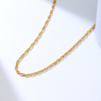Collier en or véritable Au750, or véritable, chaîne en or massif 18 carats, bijoux à la mode