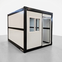Maison préfabriquée pliable en gros, bureau conteneur plat de 20 pieds, isolé en acier, personnalisé OEM ODM, installation rapide