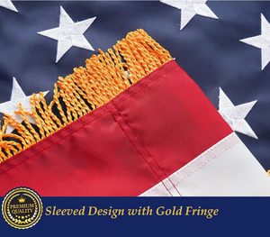 Американский флаг с бахромой, 4 Х6 футов - Product Image 4