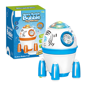 Happy <span class=keywords><strong>Bubble</strong></span> <span class=keywords><strong>World</strong></span> para niños al aire libre cohete espacial automático juguetes de burbujas máquina de burbujas giratoria ecológica con luz y música - Product Image 5