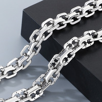Bracelet de mariage punk en acier inoxydable à double rangée VEROMCA avec fermoir magnétique creux