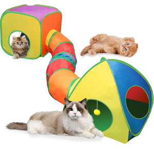 Venta al por mayor de túnel de gato plegable de color arcoíris grande - Product Image 1