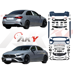 Kit de carrosserie de style AMG45 de nouvelle condition Offre Spéciale en usine pour <span class=keywords><strong>Mercedes</strong></span> Benz <span class=keywords><strong>2019</strong></span>-2024 W117 mise à niveau jupe latérale de calandre de pare-chocs en matériau PP - Product Image 1
