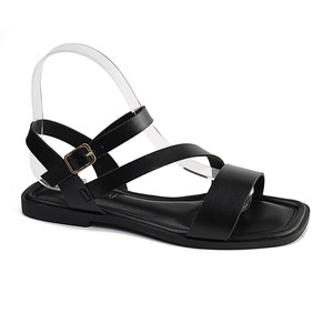 Damen-Sandalen mit Knöchelriemen und Schnalle, Premium-Mikrofaser, PU-TPR-Sohle, Sommer-Slides, Rutschfest, Modischer Trend, Private Label - Product Image 2