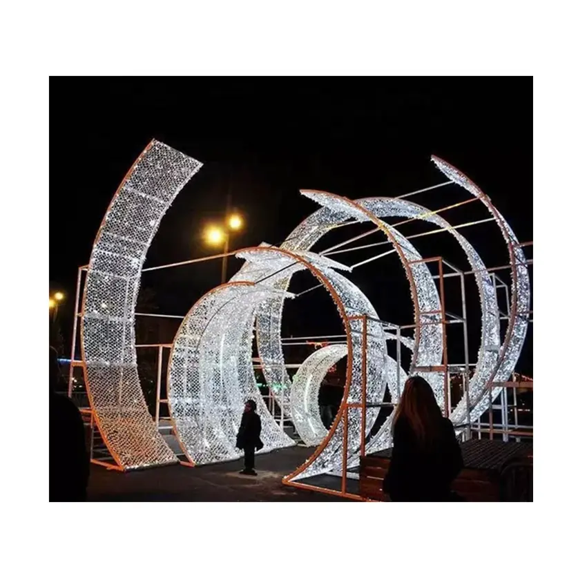 2022 new design outdoor street display giant motif light decorations for christmas