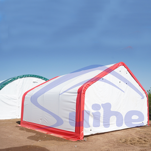 Tienda de almacenamiento de alta resistencia, cubierta de <span class=keywords><strong>suelo</strong></span> de Pvc, doble aro de armazón, refugio de almacenamiento de construcción - Product Image 3