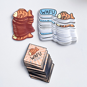 <span class=keywords><strong>Feuille</strong></span> d'autocollants découpés à la forme, en vinyle <span class=keywords><strong>blanc</strong></span> imperméable, avec logo personnalisé, étiquette brillante, décoration <span class=keywords><strong>de</strong></span> dessin animé, anime, adhésif - Product Image 4