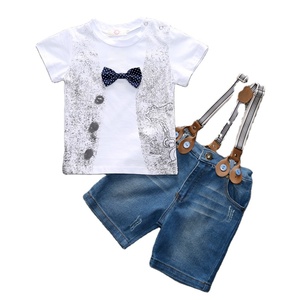 Vêtements pour enfants de haute qualité en gros, nouveaux modèles, ensembles de vêtements, t-shirts imprimés Ganesh et pantalons cargo pour enfants - Product Image 1
