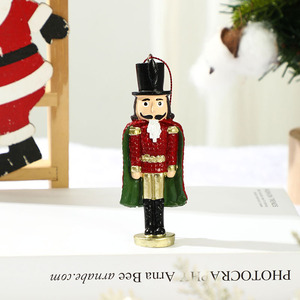 Small Walnut Soldier Resin Pendant Elegant Standing Figure <b>Box</b> Ornament for <b>Christmas</b> Tree Decoration Doll Shape Factory - Product Image 6