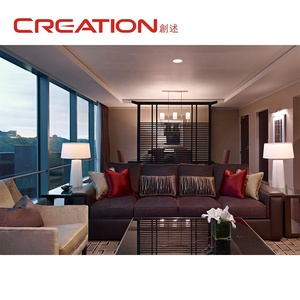 Juego de Dormitorio Individual de <span class=keywords><strong>Hotel</strong></span> Costero de Lujo, Cama con Paneles de Cuero Cosidos a Mano para Suites Premium con Vista al Mar - Product Image 4