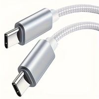 Câble de charge rapide USB-C vers USB-C 60W en nylon tressé pour iPhone, Android, tablette, ordinateur portable – Vente en gros