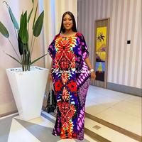 Nouvelle Robe Traditionnelle Africaine Diamantée Bubu pour Femme Grande Taille, Style 2025, Tendance, Ample, Respirante, en Coton, Imprimé Ethnique, pour l'Été