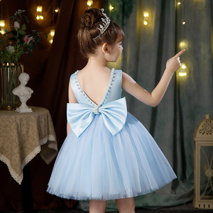 Conjuntos de Disfraces para Niñas, Vestido de <span class=keywords><strong>Princesa</strong></span> con Tul y Flores para Bodas, Recitales de Piano, Actuaciones, Fiestas de Cumpleaños y Concursos - Product Image 6