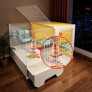 <span class=keywords><strong>Maison</strong></span> pour animaux de compagnie moderne toutes saisons pour chiens et chats avec lits superposés en forme de villa à deux étages, en maille de fer, design chaleureux pour une utilisation en intérieur - Product Image 5
