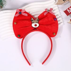 Factory Children's <b>Christmas</b> Dress Cloth Hairband Headband with Buckle Spring Design Customized Fashionable Party Decorations - Product Image 3
