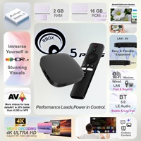 Android 14 4K HD Network TV Box con Duplicación de Pantalla para Reuniones de Oficina, Wi-Fi 6 de Doble Banda 5G para Control Remoto en Comercio Internacional