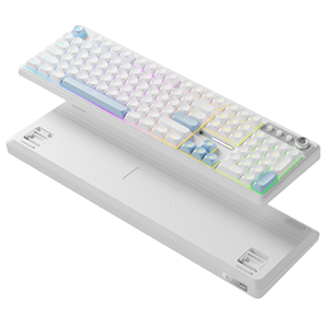 EWEADN V104 Teclado de membrana PBT de 104 teclas USB Escritura silenciosa Impresión de logotipo personalizado Nuevo teclado para juegos de ordenador portátil de oficina <span class=keywords><strong>Precio</strong></span> de fábrica - Product Image 3