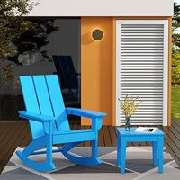Fauteuil à bascule robuste 330 LBS en panneau solide HDPE résistant aux fissures pour porche, pelouse, jardin, maison, cour, terrasse