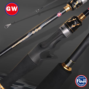 Caña de Pescar Guangwei Yellow Spider Lure de 1.8-2.7m, Acción Media, para Pesca de Lubina, con Guías SIC, Alto Rendimiento en Lanzamientos Largos - Product Image 2