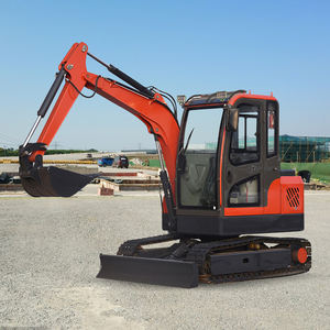 Miniexcavadora de orugas pequeña de operación estable con orugas anchas para trabajo en pendientes, motor, bomba y caja de cambios - Product Image 1