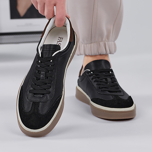 Zapatillas <span class=keywords><strong>de</strong></span> entrenamiento alemanas <span class=keywords><strong>de</strong></span> primavera <span class=keywords><strong>para</strong></span> hombre, suela <span class=keywords><strong>de</strong></span> <span class=keywords><strong>goma</strong></span> antideslizante, zapatillas <span class=keywords><strong>de</strong></span> cuero genuino con cordones, ligeras, cómodas e informales - Product Image 4