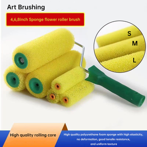 <span class=keywords><strong>Rodillo</strong></span> de espuma de poliéster con efecto texturizado de lino floral para <span class=keywords><strong>pintar</strong></span> paredes y masilla - Product Image 2