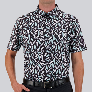 Diseñador logotipo personalizado bordado gráfico poliéster Spandex Dry Fit Slim buena calidad hombres Golf atuendo polos - Product Image 5