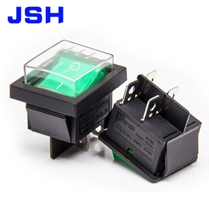 KCD4 DPST ON-OFF 4 Pin Rocker Thuyền Màu Đỏ màu xanh lá cây Màu Sắc Chuyển Đổi 15A/20A AC 250 V/ 125V - Product Image 4