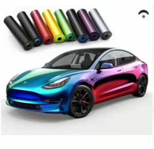 Factory Price Chrome Sticker Pink Rainbow Gold Holographic Roll Shiny Durable Vinyl Car Warp Film