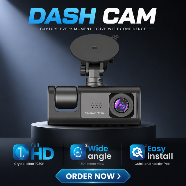 3 Inch Wi-Fi Car Dash Cam 1080P FHD Night Vision Car Video Recorder IPS Dual Lens Car DVR Camera 170 Degree Dashcam