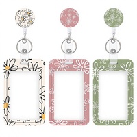 Porte-badge rétractable léger et robuste personnalisé OEM avec cordon, sérigraphié pour bureau et école