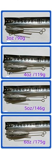 Plombs de pêche en eau salée à queue longue de 1 oz à 16 oz pour surfcasting, plombs à griffes détachables - Product Image 6