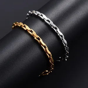 Chaîne de bracelet en acier inoxydable de 4,2 mm pour femmes et hommes, style punk rock, bijoux en métal épais, bracelet de cheville, chaîne de main - Product Image 5