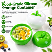 Organisateur de rangement en silicone multifonctionnel pour voiture, maison, réfrigérateur, boîte de rangement pour aliments en forme de pomme