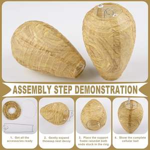 Nido de Avispas de Papel, Señuelo Colgante para Mantener Alejadas a las Avispas, Avispones y Guasános - Product Image 6