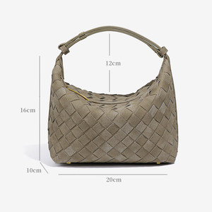 Nouveau Sac Tissé en Faux Daim Printemps 2026 – Mini Sac Fourre-tout Décontracté de Luxe Léger et Polyvalent pour Femme, Idéal pour Boîte à Bento - Product Image 6