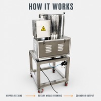 Machine automatique de fabrication de galettes de hamburgers pour la production de galettes de poulet, de poisson et de bœuf dans une usine de transformation d'aliments surgelés