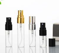 Flacon pulvérisateur rond en verre transparent de 10 ml avec pompe à brume fine pour diffuseur de parfum et usage cosmétique