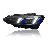 Faros Delanteros para BMW Serie 4 21-25 G22 G82 G80 G26, Conjunto de Faros Amarillos y Blancos, Versión Modificada Shadow
