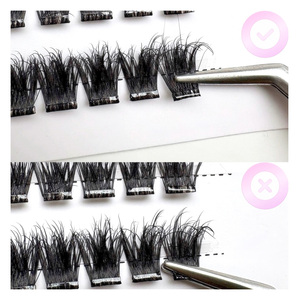 Wholesale Pre Glued Press on Lash Clusters Segmented <strong>Reusable</strong> DIY Lash Extension Kit Waterproof Self <strong>Adhesive</strong> <strong>Eyelashes</strong> Cluster - Product Image 3