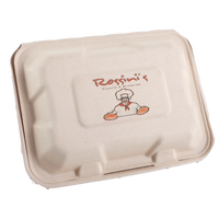 Boîtes alimentaires rectangulaires personnalisables en carton ondulé, jetables, biodégradables, en matériaux recyclés, pour les repas à emporter, les hamburgers et les déjeuners